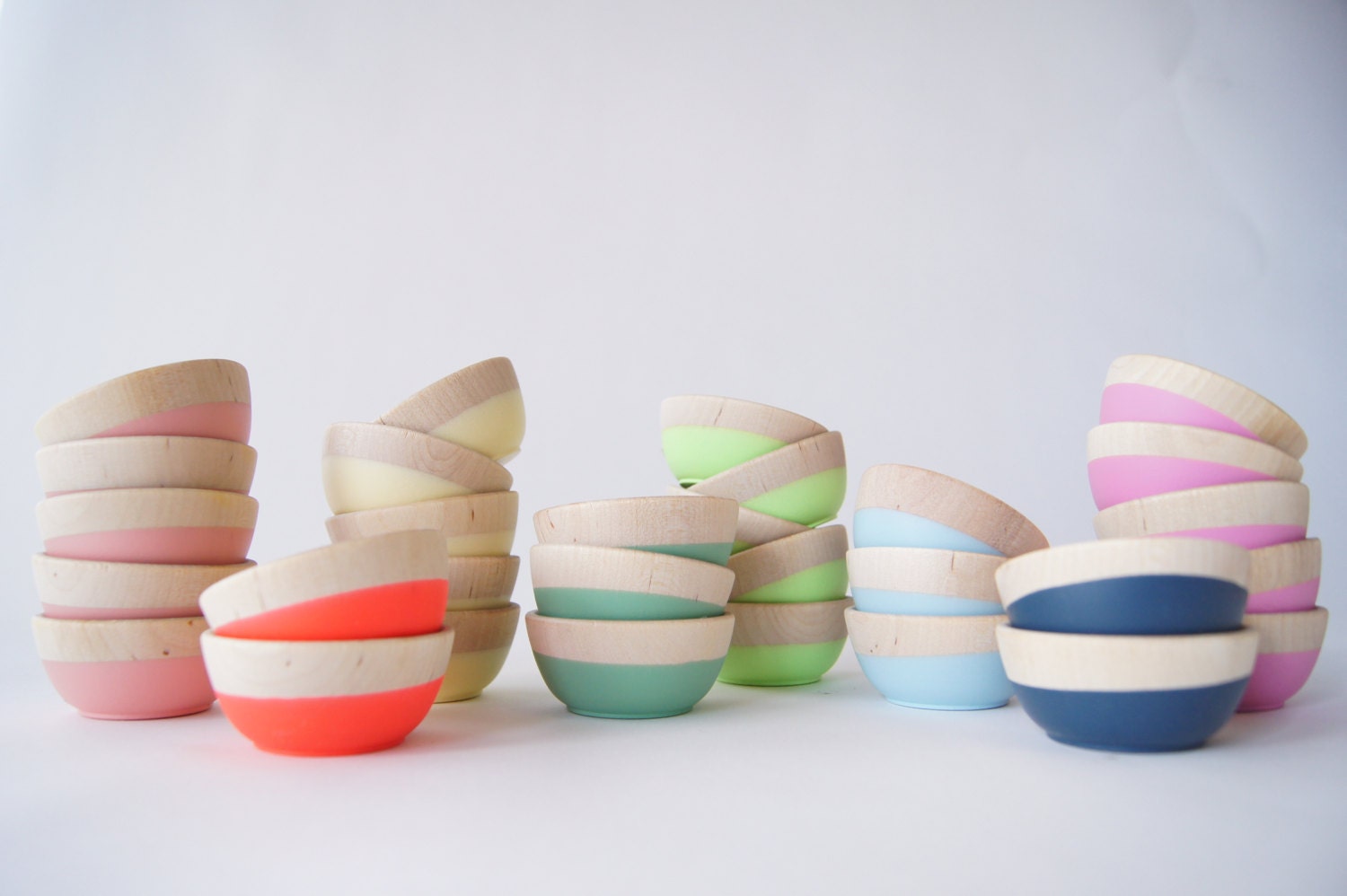 Wooden Mini Bowl, Choose Your Color, ring cup, spice pinch bowl