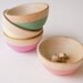 Wooden Mini Bowl Set of 4: Spring Pastel, hostess gift, cookie decorating