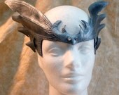 Silver Dragoness Leather Cosplay Mardi Gras Cosplay Headdress