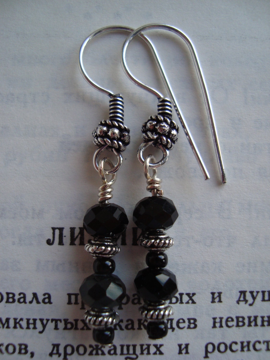 Black and Pewter Earrings