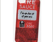 taco bell iphone 5 case, iphone 4/4s case, fire sauce live mas