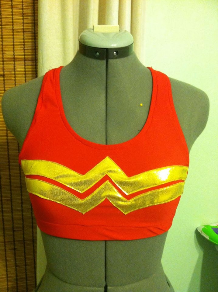 Wonder Woman inspired sports bra