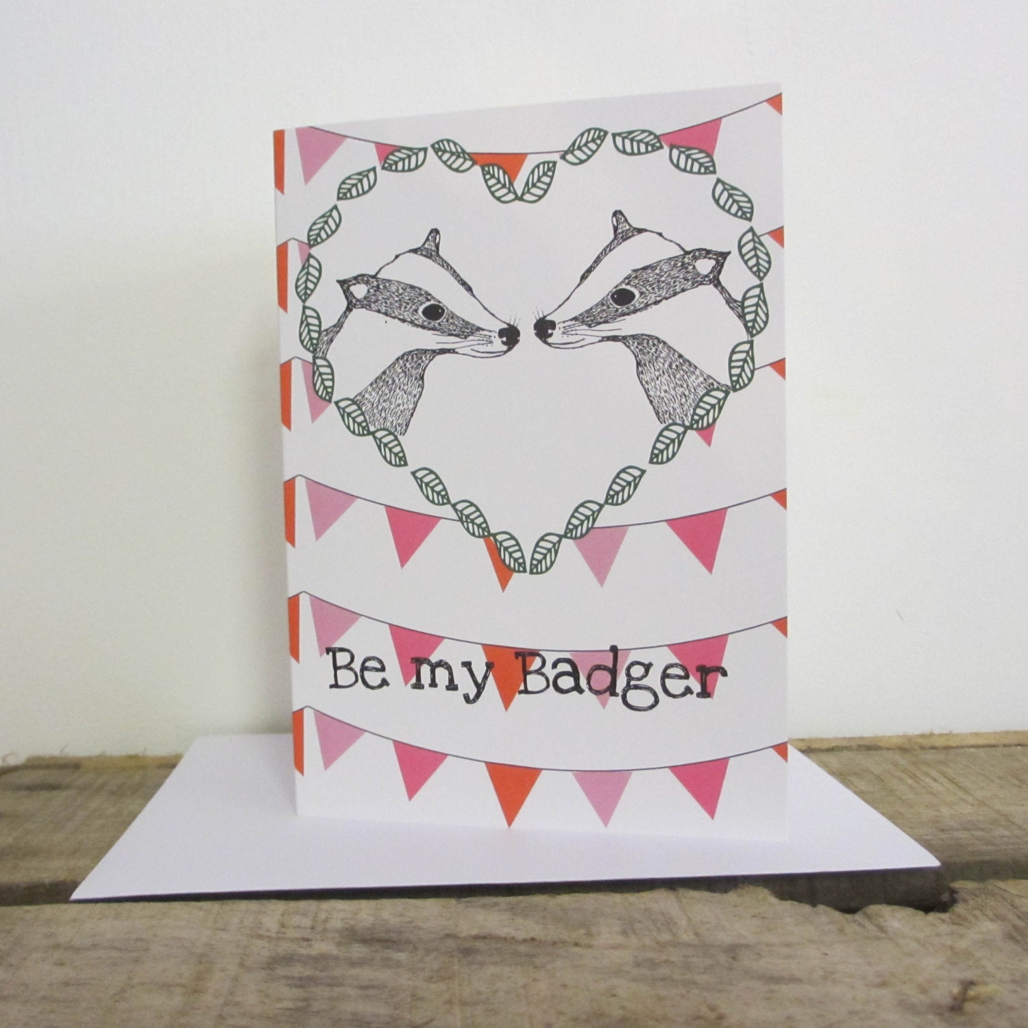 Greetings card 'Be my Badger' A6 Digitally printed