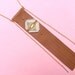 Luxor long necklace caramel, leather, fringes, triangles, ethnic chic style