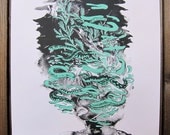 Swamp - 2 color silkscreen print 16"w x 20"h
