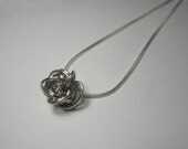 Sterling silver wire cage pendant