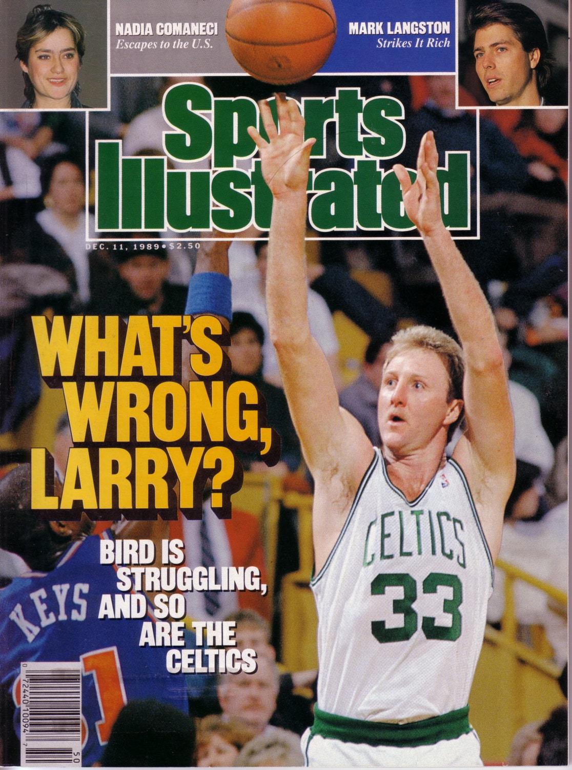 Sports Illustrated 12/11/89 Larry Bird Of The Boston Celtics On The Cover
