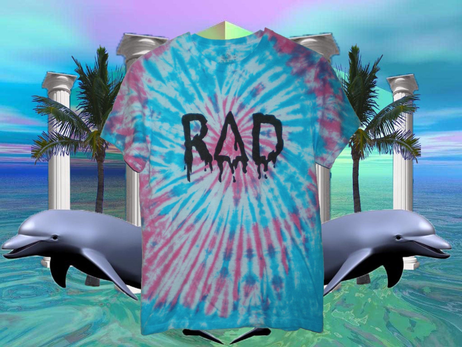 CUSTOM DYED. melting rad shirt.