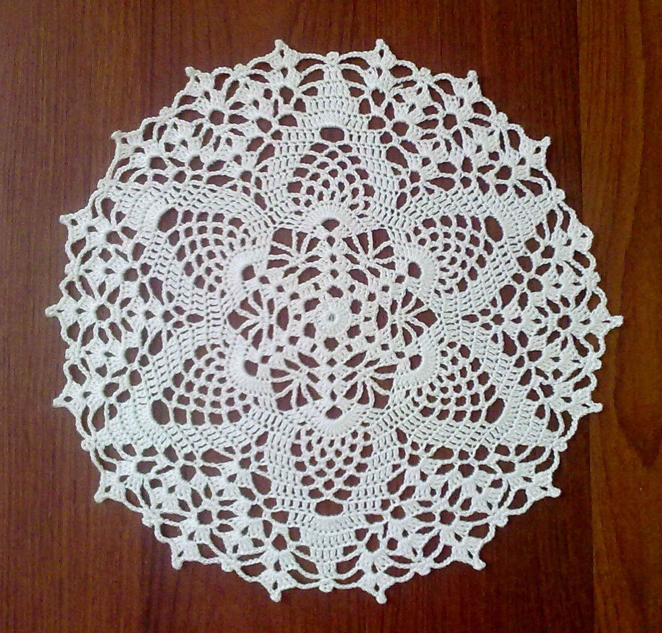 White Round Crochet Doily, Crochet Lace Doily, Homedecor