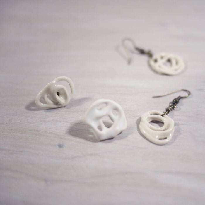 E-03  "Christopher"  Ceramic jewelry
