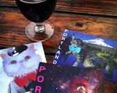 Portland Cat Bow Tie Postcard - COMBO PACK