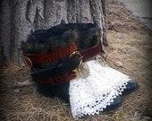 ON SALE Free People Inspired Vintage Boho Gypsy Ankle Boots Shoes Buckle Retro Size 6 1/2