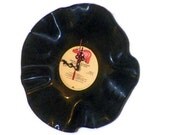 ON SALE Saturday Night Fever Soundtrack Bee Gees Vintage Record Bowl Wall Clock Retro Upcycled Recycled
