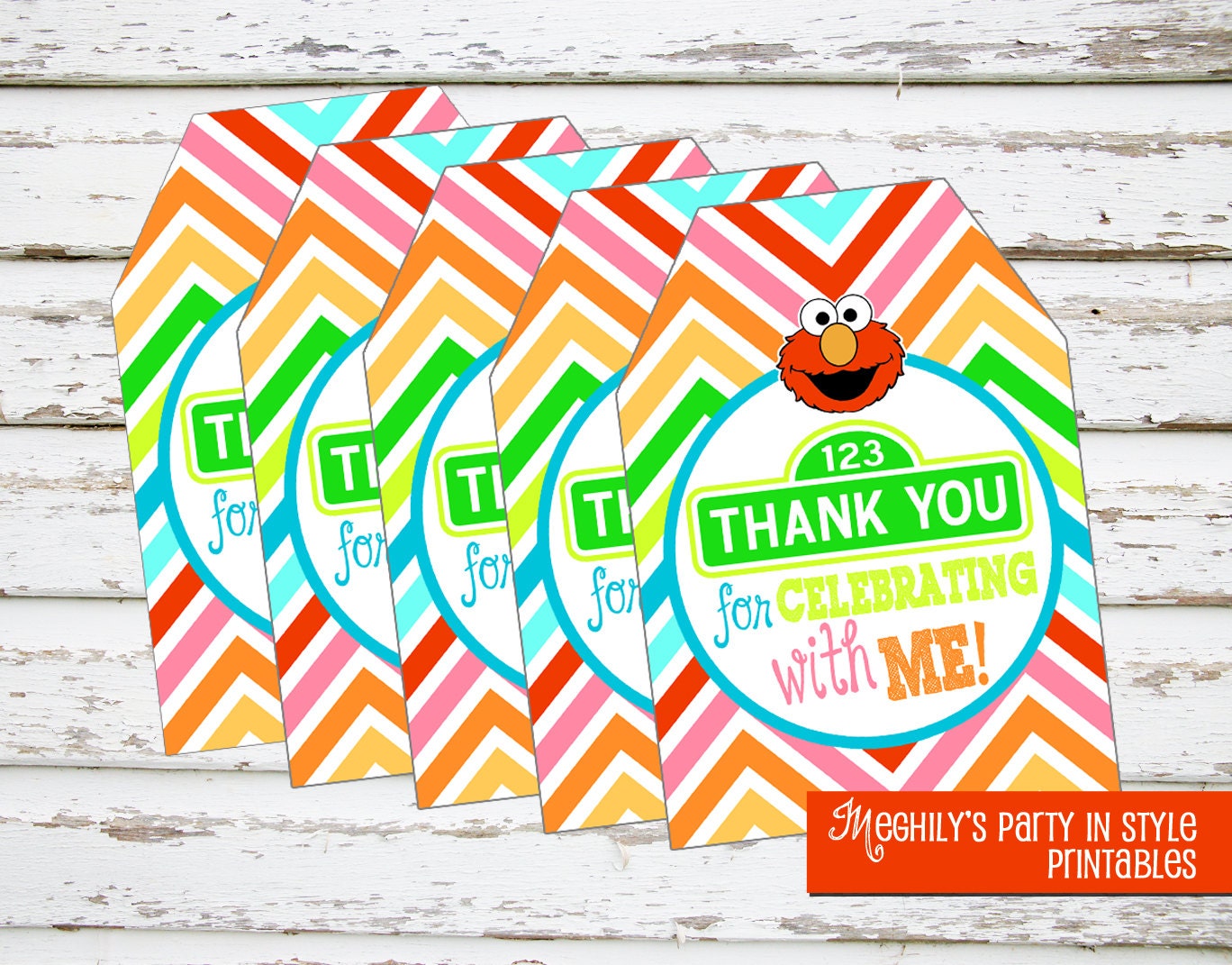 INSTANT DOWNLOAD - Elmo Favor Tags - Thank you Tags Il_170x135