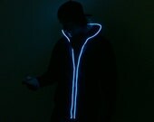 Light Up Hoodie. El wire hoodie rave glow burning man led hoodie