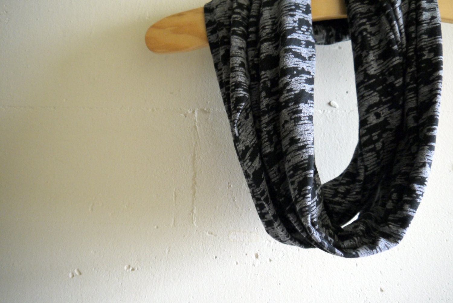 Infinity Scarf Circle Scarf - Black Path