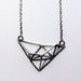 Triangular Prisms No.1 // long sterling silver necklace.