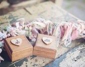 Set of 2 Rustic I do, Me too Stained Ring Bearer Box  by PNZ Designs