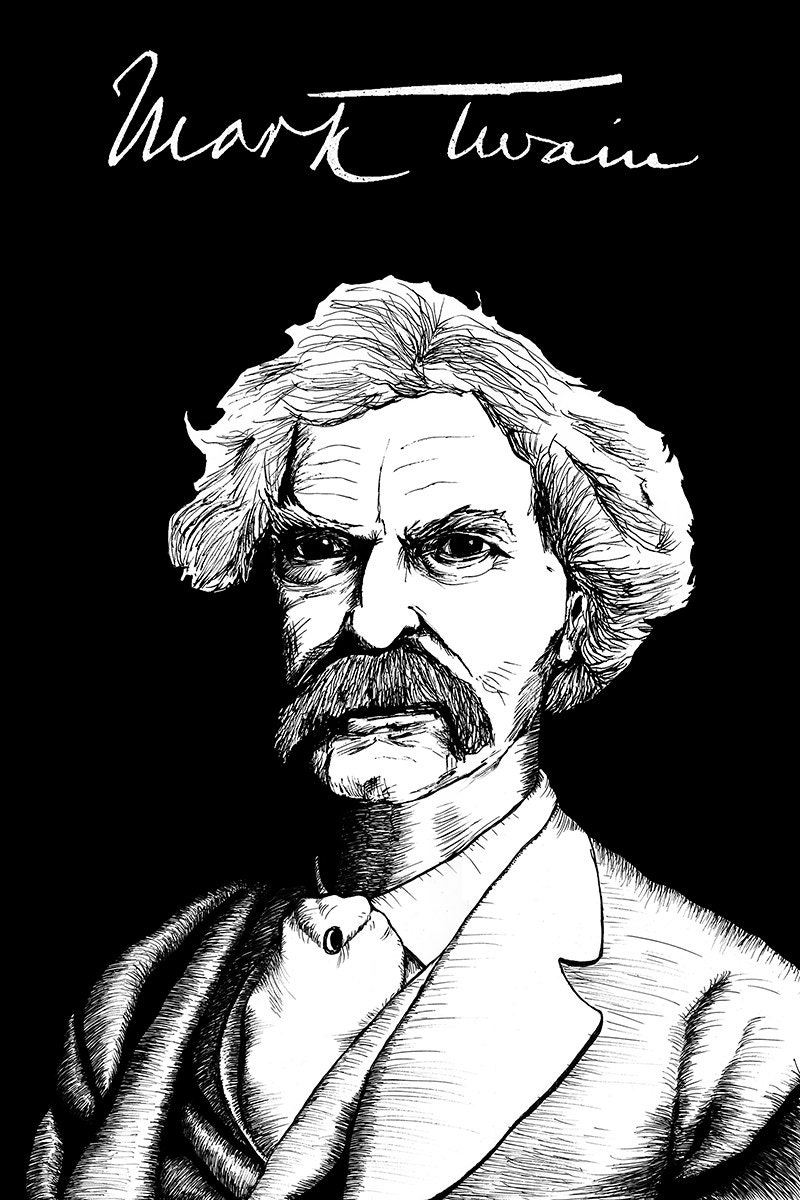 Mark Twain Signature Poster by Ryan Sheffield