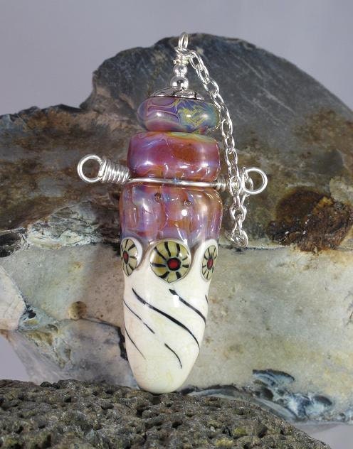 Perfume bottle JEWELRY Handmade Lampwork Beads lampwork glass parfum vessel PENDANT Necklace pendant LAMPWORK Art Glass Jewelry by Viktorija