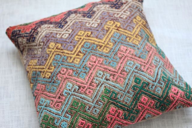 Vintage Chevron Pattern Bohemian Wool Pillow Cover