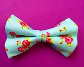 Aqua Roses Hairbow