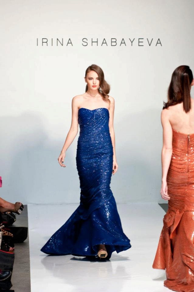 Irina Shabayeva sequined draped gown.