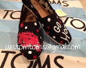 Arkansas Razorbacks Custom TOMS with Polka Dots