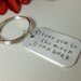 Custom, Hand stamped keychain accessory, Keychain Hand Stamped, Love you to the moon and back