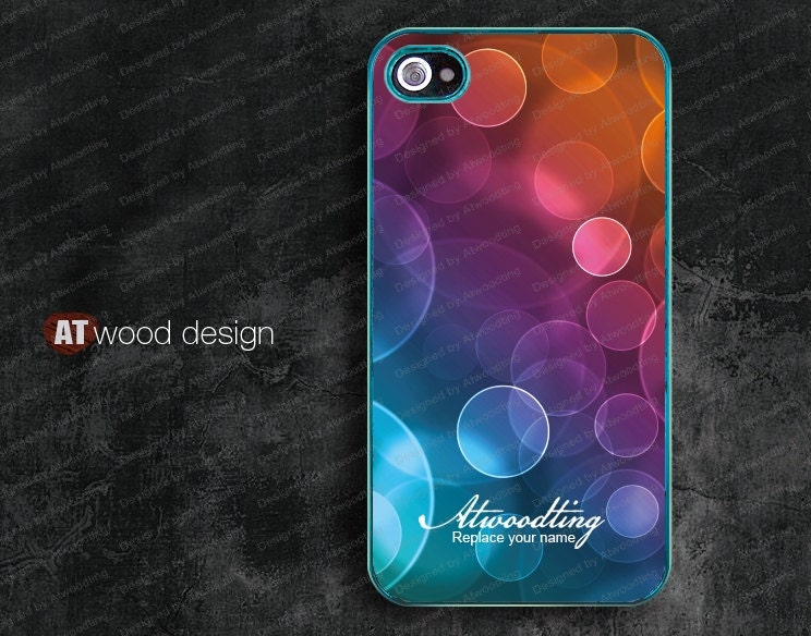 blue silvery iphone 4s case cool iphone 4 cover colorized unique Iphone case design iphone 4 case eletroplate
