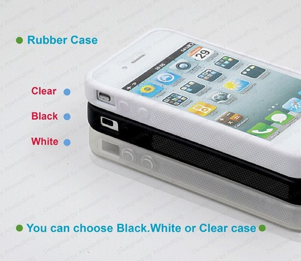 black Hard case Rubber case iphone 4 case iphone 4s case New Iphone 5 case classic metal  logo graphic design printing