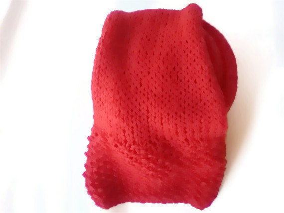 Scarf :  red knit scarf women's scarf long wool scarf handmade scarf wool autumn celebrations Mother's Day