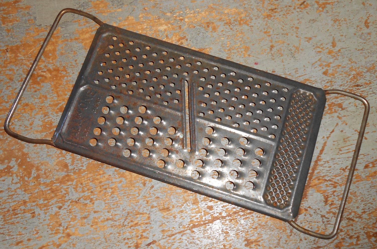 Vintage Grater, Shredder, All In One, Metal Grater, Primitive, Rustic Kitchen Utensils