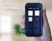 Blue Police Call Box TARDIS Rubber iPhone Case iPhone 4, iPhone 4 case, iPhone 4S case, iPhone cover, iPhone Doctor Who