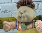 Vintage Cabbage Patch Kids Doll Koosas Cat Brown Hair 1983