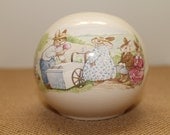 Vintage Rare Royal Doulton Bunnykins Money Ball 1988 Ice Cream Truck Design Easter