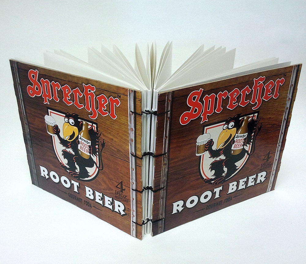 Recycled Sprecher Wisconsin Root Beer Coptic Sketchbook