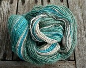 162 yds BLUEJAY Yarn Spun from Alpaca in Scio, OR.  A Perfect Self-Striping Handspun and hand-dyed Yarn