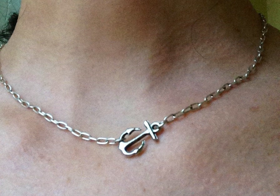 Silver Anchor Necklace 