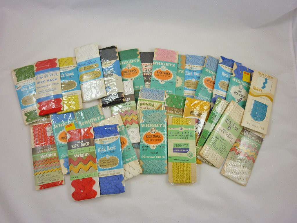 Vintage Rick Rack Sewing Tape Assorted Sizes Styles Colors UNOPENED