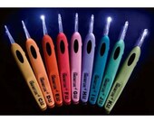 Light Up Crochet Hooks Mini Set Sizes G, H & I Crochet Lite Hooks