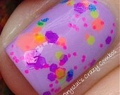 NEW Neon--Clowning Around:  Custom-Blended NEON Glitter Nail Polish / Lacquer