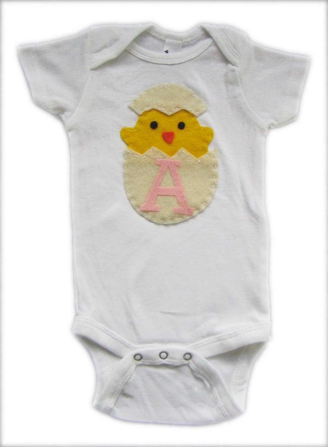 Custom Monogramed Easter Chick Onesie