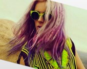 Cotton Candy Ombre Hair, Unicorn Hair, Blonde Ombre Hair Extensions, Pastel Hair, Festival Hair, (7)Pieces,20", Custom Your Color