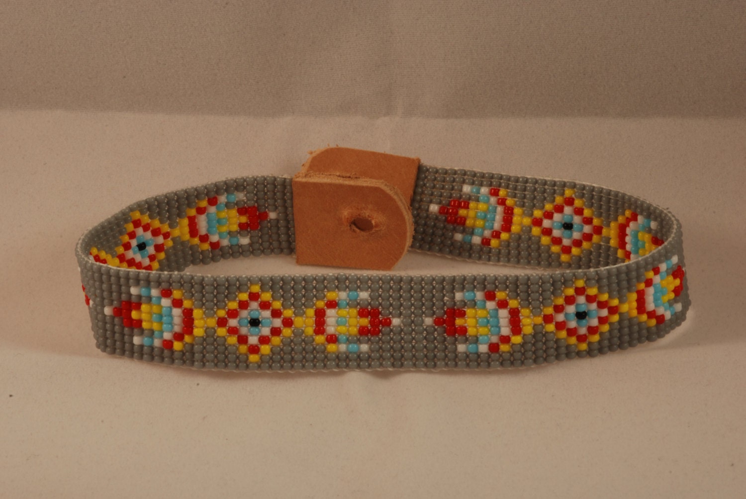 Native American Indian Inspired Seed Bead Choker Necklace Hairband Bracelet Leather