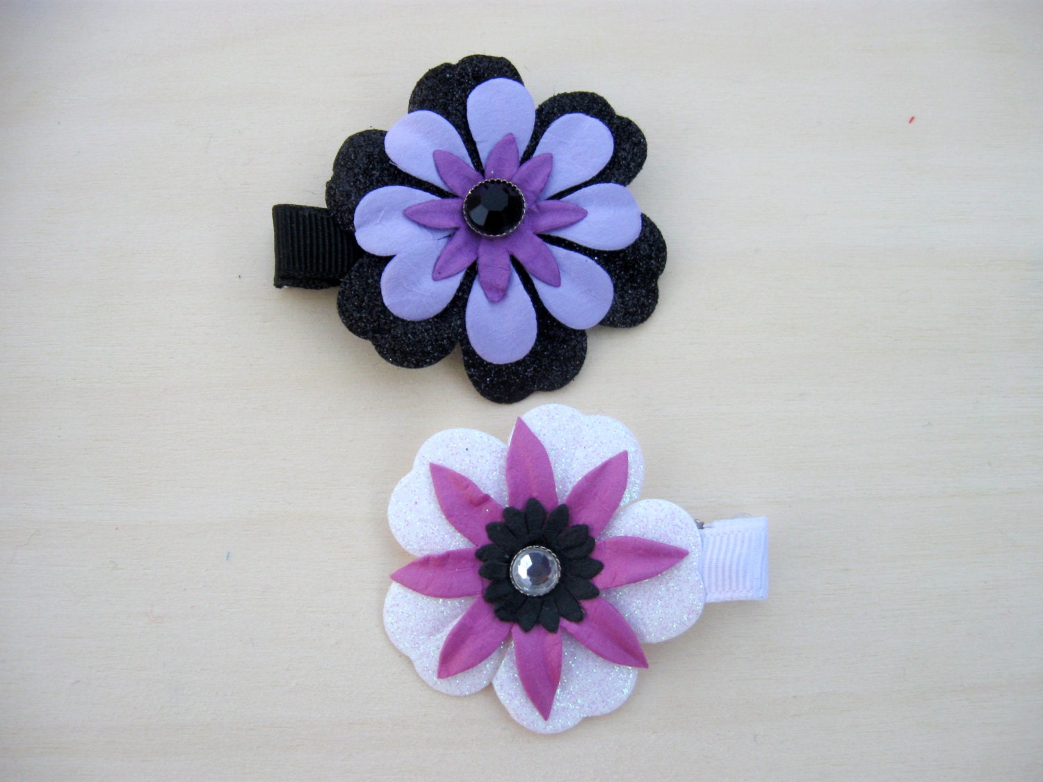Girl Hair Clips, Girls Flower Hair Clips, Baby Hair Clips, Girls Barrettes, Pink Purple Hair Clips, Hair Clips