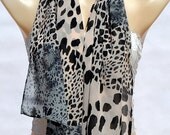 Fashion classic leopard-print chiffon scarf, pink silk scarf, shawls, elegant frivolous feminine accessories