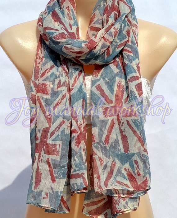 The fashion of the British flag cotton scarf, Paris yarn scarves, thin and soft and comfortable neck scarf, shawl, women's accessories