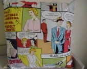 Alexander Henry 'Home Sewing is Easy'  Fun Fabric Pillow Cushion