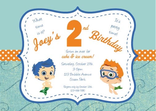 Bubble Guppies Invitation - Digital